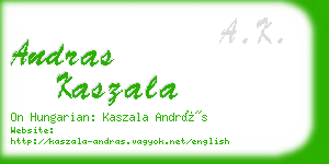 andras kaszala business card